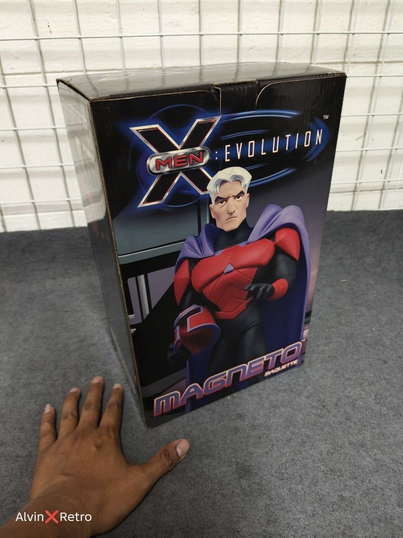 X-MEN EVOLUTION MAGNETO STATUE (HARD HERO) (Category: Figurines & Statues) located in Manila. Submitted by alvinretro (Listing ID 1435659350, Image 3). Description: X-MEN EVOLUTION MAGNETO STATUE (HARD HERO) Limited Edition – 1/2500 pcs worldwide • Height: 11.5 inches • With base (display type, hindi articulated) PRICE: ₱5,800 #XMen #Magneto #MarvelCollectibles #RareItem #HardHero #Statue #Collector.
