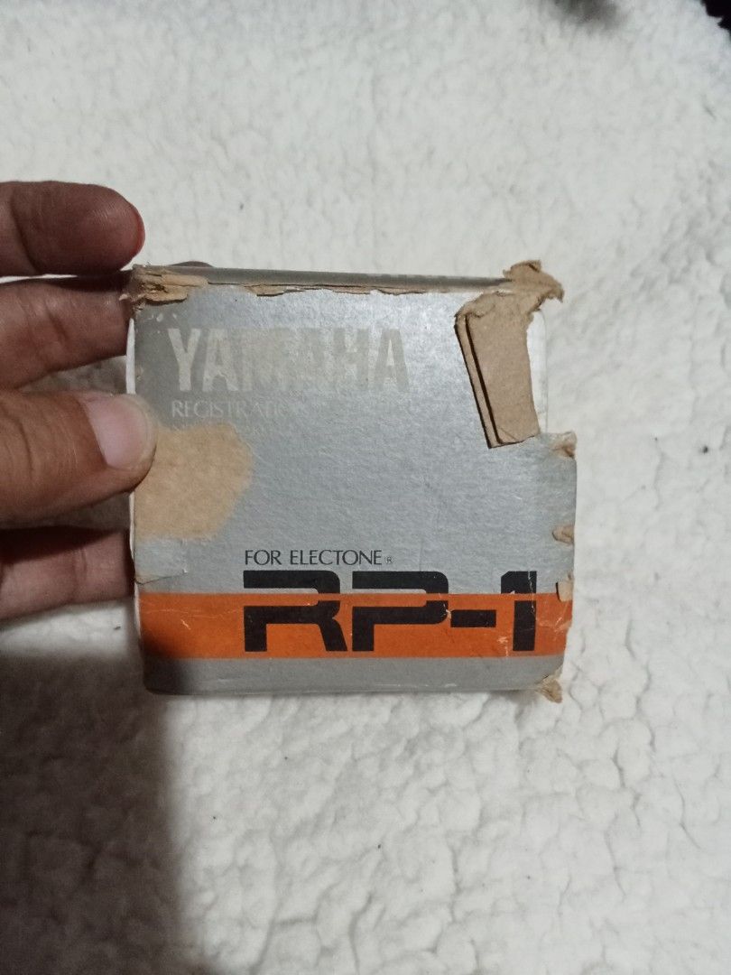 Yamaha Registration Pack RP-1 (Category: Musical Instruments) located in Bocaue. Submitted by marajapansurplus (Listing ID 1435616480, Image 2). Description: - Yamaha Electone RP-1 Registration Pack - Includes registration pack and original box - Box shows some wear and tear - Made in Japan - Lot No. 4405.