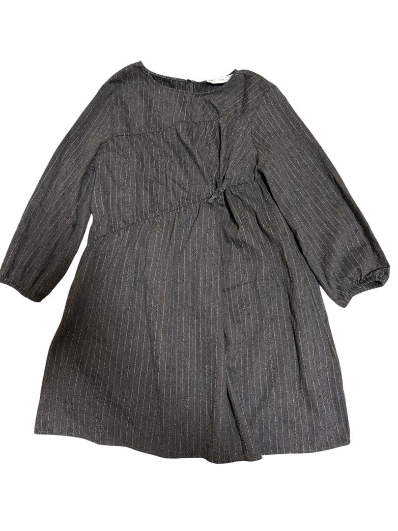 Zara Striped Dress Size 10 (Category: Babies & Kids Fashion) located in Quezon City. Submitted by mcva2 (Listing ID 1435584442, Image 1). Description: - Zara dress - Size 10 - Striped pattern - Long sleeves - Round neckline - Gathered waist detail - Textured fabric - Simple, elegant design - Suitable for various occasions.