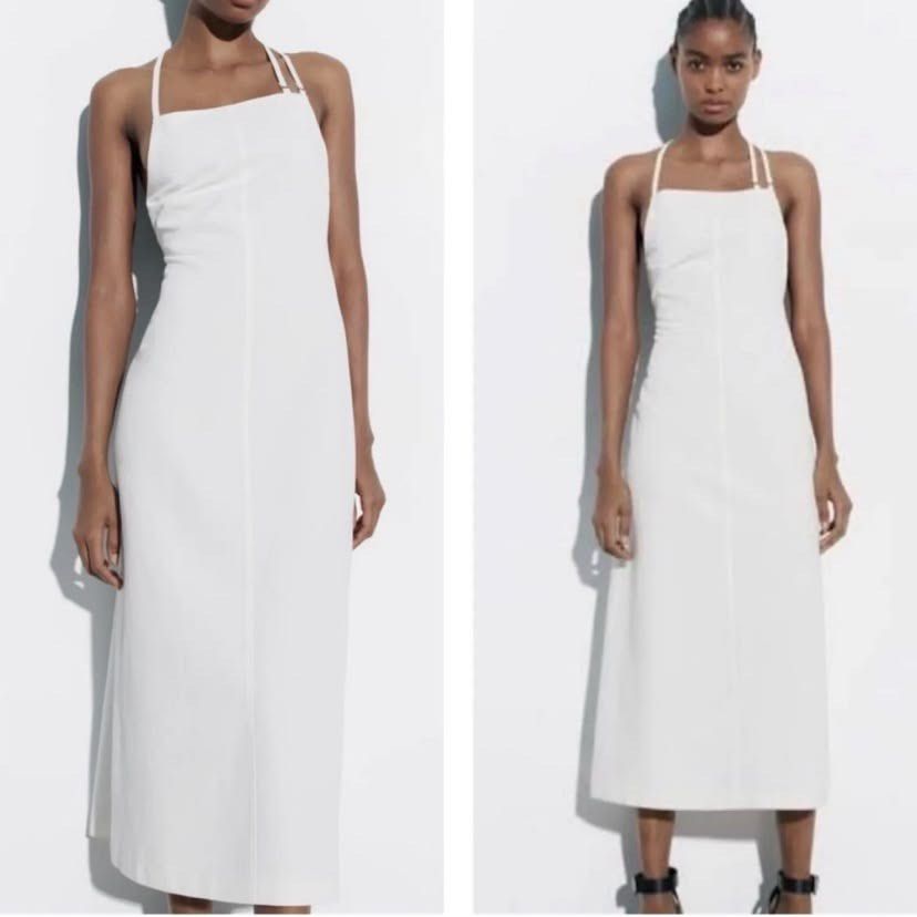 Zara White Linen Dress (Category: Dresses) located in Paranaque City. Submitted by maiceb (Listing ID 1435587803, Image 1). Description: No flaws.