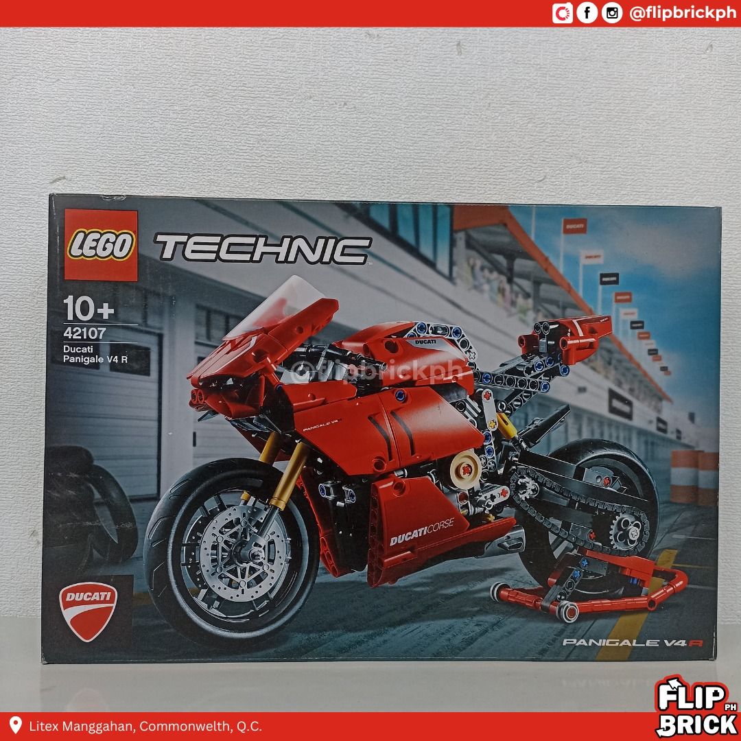 42107 LEGO Technic Ducati Panigale V4 R (Category: Lego & Building Sets) located in Quezon City. Submitted by flip_brick_ph (Listing ID 1438956584, Image 1). Description: 42107 LEGO Technic Ducati Panigale V4 R 💰 Price: ₱4,900 ✅ Sealed box ✅ WYSIWYG (What you see is what you get) ✅ Authentic LEGO 📍 Location: Quezon City 📦 Shipping available 💬 DM for inquiries / actual photos First to confirm gets priority.