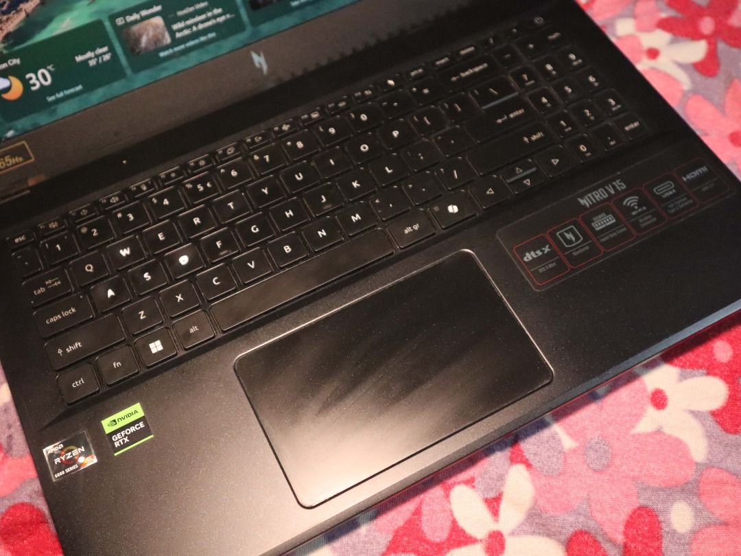 Acer Nitro V15 Gaming Laptop (Category: Laptops & Notebooks) located in Quezon City. Submitted by jeeeellllllllll (Listing ID 1439026754, Image 3). Description: ACER NITRO V15 9 Month-owned laptop May 2 year warranty pa from OCTAGON Processor: AMD Ryzen 5 6600H with Radeon Graphics (3.30 GHz) Installed RAM: 16.0 GB Graphics card: NVIDIA GeForce RTX 2050, AMD Radeon(TM) Storage: 512 GB COMES WITH: Original Charger Acer Laptop Bag Gaming Headset IS