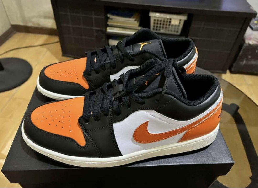Air Jordan 1 Low - Shattered Backboard (Category: Sneakers) located in Antipolo. Submitted by epiclion.df565b (Listing ID 1438939244, Image 1). Description: - Air Jordan 1 Low 'Shattered Backboard' - Colorway: Black, White, and Orange - Features: - Original Box Included - Black Laces - White Midsole - Air Jordan Logo on Heel and Tongue - Black Outsole - Size: 11.5 us RFS > not a sneaker head Meet up cogeo gate 2 super8 lower antipolo MOP Gcash / 