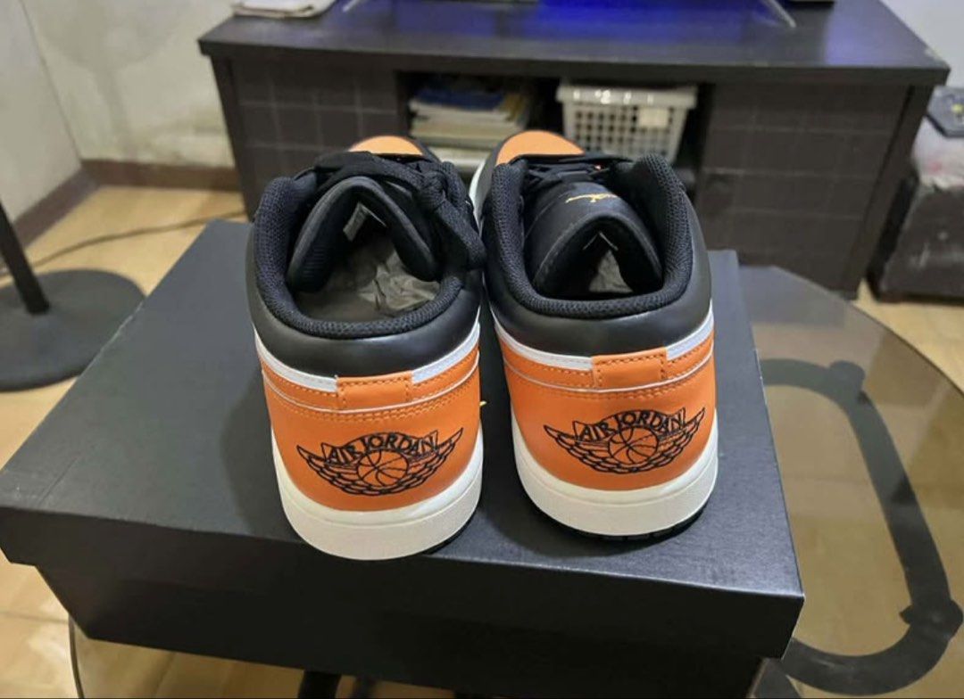 Air Jordan 1 Low - Shattered Backboard (Category: Sneakers) located in Antipolo. Submitted by epiclion.df565b (Listing ID 1438939244, Image 3). Description: - Air Jordan 1 Low 'Shattered Backboard' - Colorway: Black, White, and Orange - Features: - Original Box Included - Black Laces - White Midsole - Air Jordan Logo on Heel and Tongue - Black Outsole - Size: 11.5 us RFS > not a sneaker head Meet up cogeo gate 2 super8 lower antipolo MOP Gcash / 