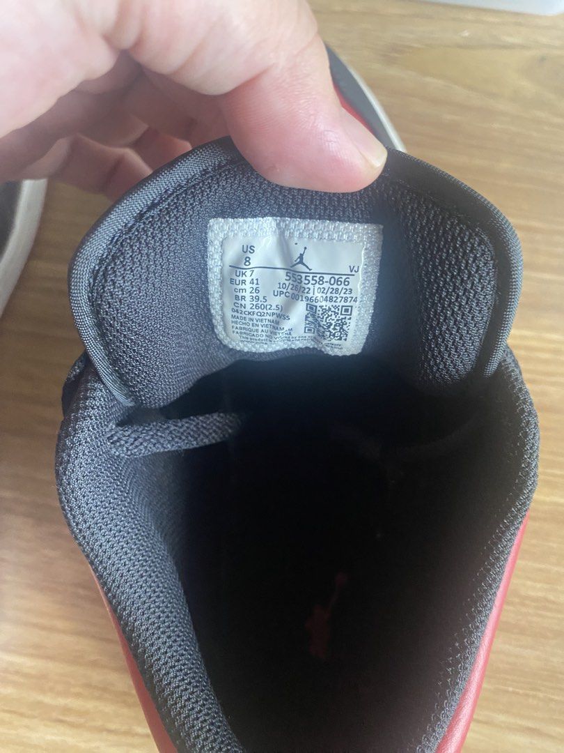 Air Jordan 1 Low Black Red (Category: Sneakers) located in Manila. Submitted by tonymagban96143 (Listing ID 1438955998, Image 3). Description: - Air Jordan 1 Low - Colorway: Black and Red - Size: US 8 - White Nike swoosh - Black laces - Red Jumpman logo on tongue - White soles with red accents .