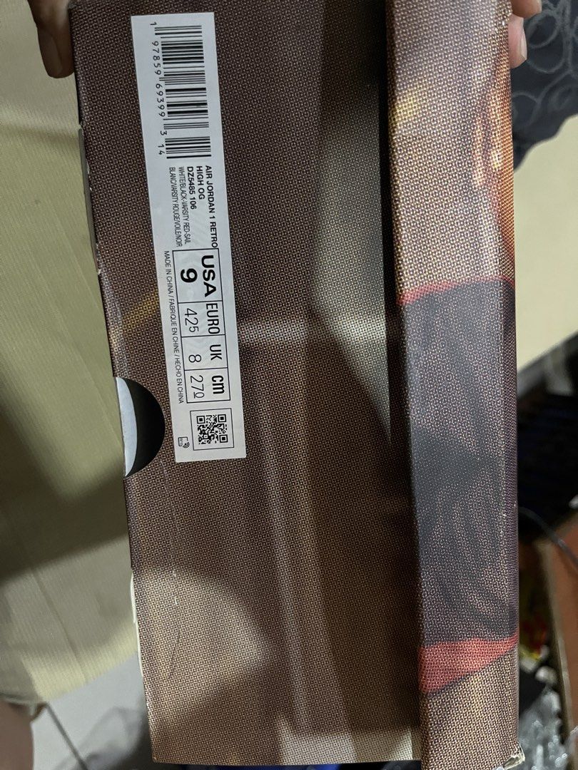 Air Jordan 1 Retro High OG (Category: Sneakers) located in Manila. Submitted by bdr.00 (Listing ID 1438929666, Image 2). Description: FOR SALE: Air Jordan 1 Retro High OG Colorway: White/Black/Varsity Red Size: US 9 / EU 42.5 Brand new / never used Complete with box (box has damage only) Clean black, white, and varsity red colorway with extra red and black lace setup. Great everyday pair or display piece for Jordan collectors. Price: ₱10,000 NEGO
