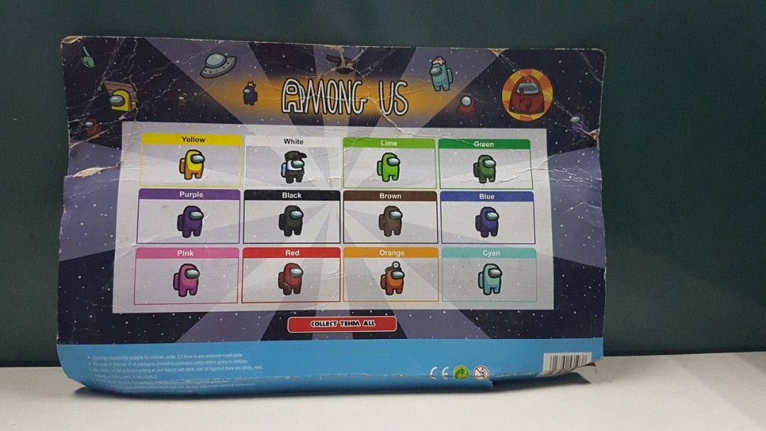 Among Us Action Figures (Category: Figurines & Statues) located in Quezon City. Submitted by whizdepot (Listing ID 1438943898, Image 2). Description: These appear to be unofficial or "bootleg" Among Us collectible figures..