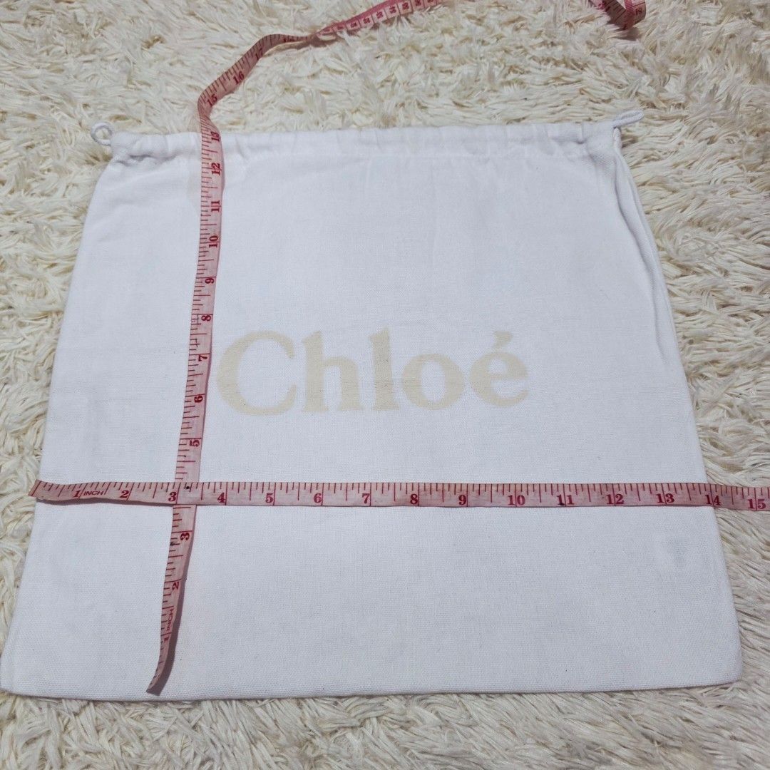Authentic Chloe Dust bag 13x14 inches (Category: Luxury Bags & Wallets) located in Manila. Submitted by jfluxury.co (Listing ID 1438962518, Image 3). Description: excellent condition like new no flaws bought in Japan 🇯🇵 💯% Authentic. 😊 Money back guarantee. 😊 Clean and ready to use na.