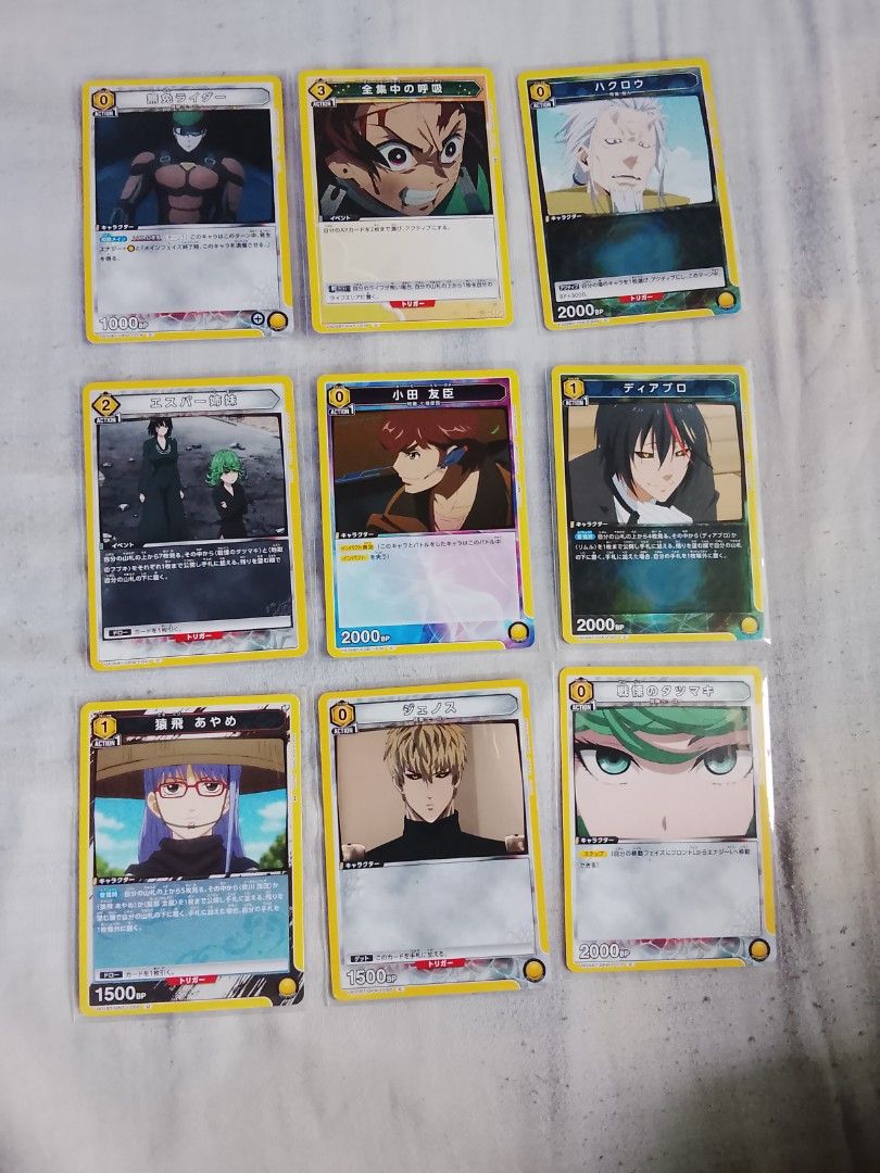 Authentic Union Arena Card Japanese (Category: Toys & Games) located in Santa Rosa. Submitted by renzzo09 (Listing ID 1438926345, Image 1). Description: Random Union Arena Card 5 pesos each Mode of Payment Gcash Mode of Delivery JNT 100 po SF to Metro Manila Mas Goods Kung Marami Kang Bilhin Para Di Eguls Sa SF.