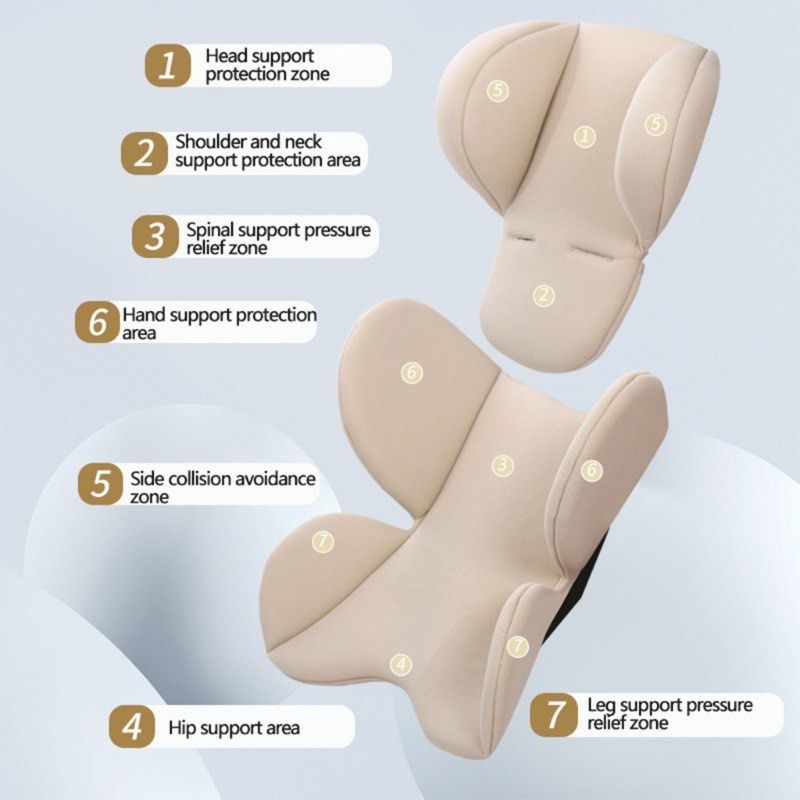Baby Car Seat Cusion (Gray) (Category: Car Seats) located in Marikina City. Submitted by randomcollection11 (Listing ID 1439007439, Image 1). Description: - Provides head, shoulder, neck, and spinal support. - Features side collision avoidance. - Offers hip and leg support. - Made with soft, comfortable material. - Includes a safety harness. - Designed with head protection on both sides..
