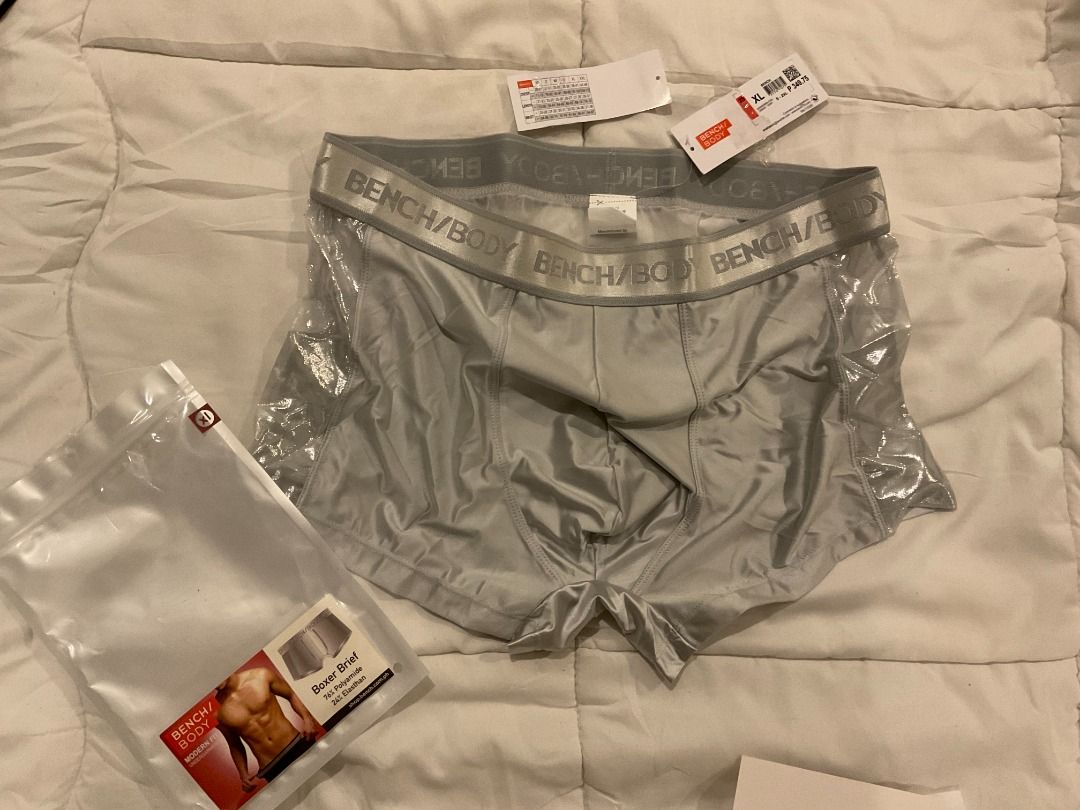 Bench Boxer Brief (Category: Underwear) located in Muntinlupa City. Submitted by raffy_wh02 (Listing ID 1439021152, Image 1). Description: ℹ️info 🟢Brand: Bench (PH) (NEW) 🟢Color quality: 10/10 🟢Condition: 10/10 🟢Size on tag: XL (XL for bench is around 34-36) (Best fits people who are medium or best Large) 🟢Relaxed waist (in inches): 31" RFS: Friend from bench fashion show gave it to me as a gift 📦Shipping waybill will be sent within 1-3 Day