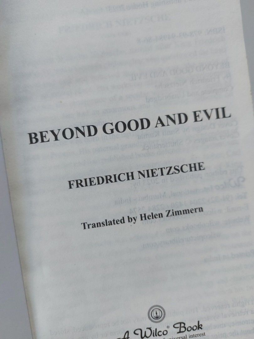 beyond good and evil by friedrich nietzsche (Category: Storybooks) located in Davao. Submitted by vyyrsc (Listing ID 1438917517, Image 3). Description: 𝄞 additional notes no annotations etc mop: gcash.