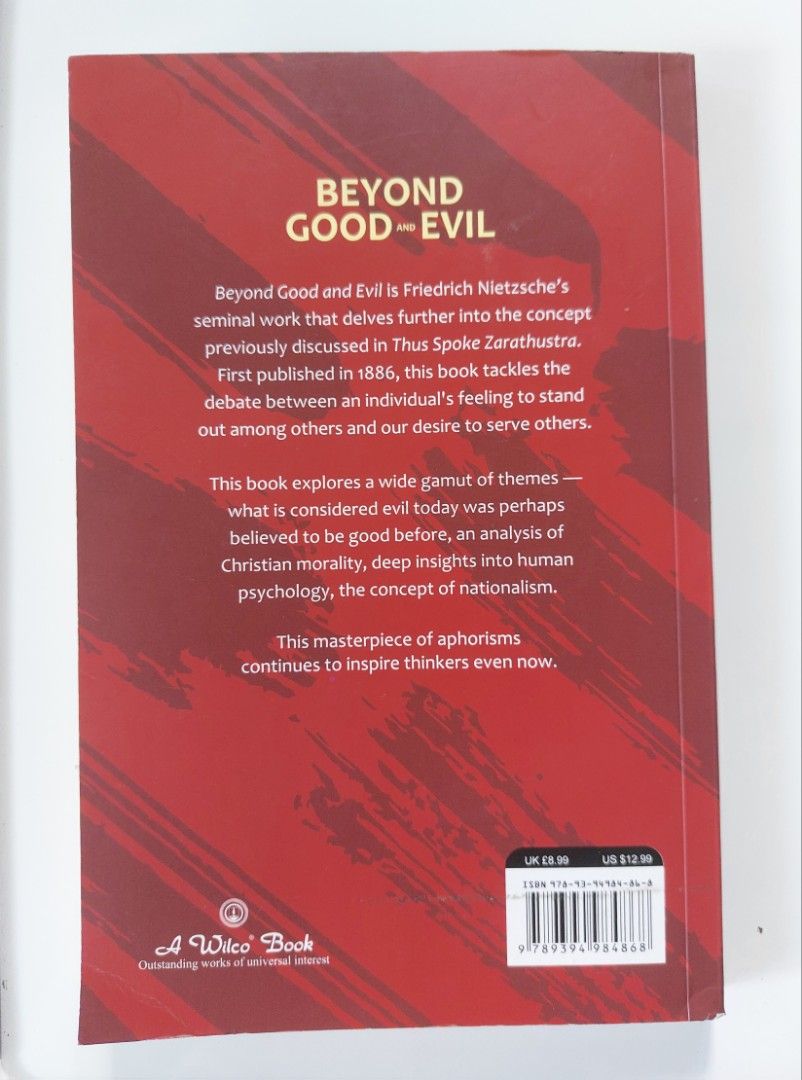 beyond good and evil by friedrich nietzsche (Category: Storybooks) located in Davao. Submitted by vyyrsc (Listing ID 1438917517, Image 2). Description: 𝄞 additional notes no annotations etc mop: gcash.