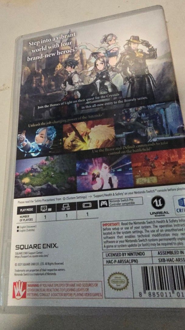 Bravely Default II - Nintendo Switch (Category: Nintendo) located in Quezon City. Submitted by edric25 (Listing ID 1438964240, Image 2). Description: - Bravely Default II for Nintendo Switch - Includes game cartridge and case - Features four new heroes - Published by Square Enix - Rated T for Teen.