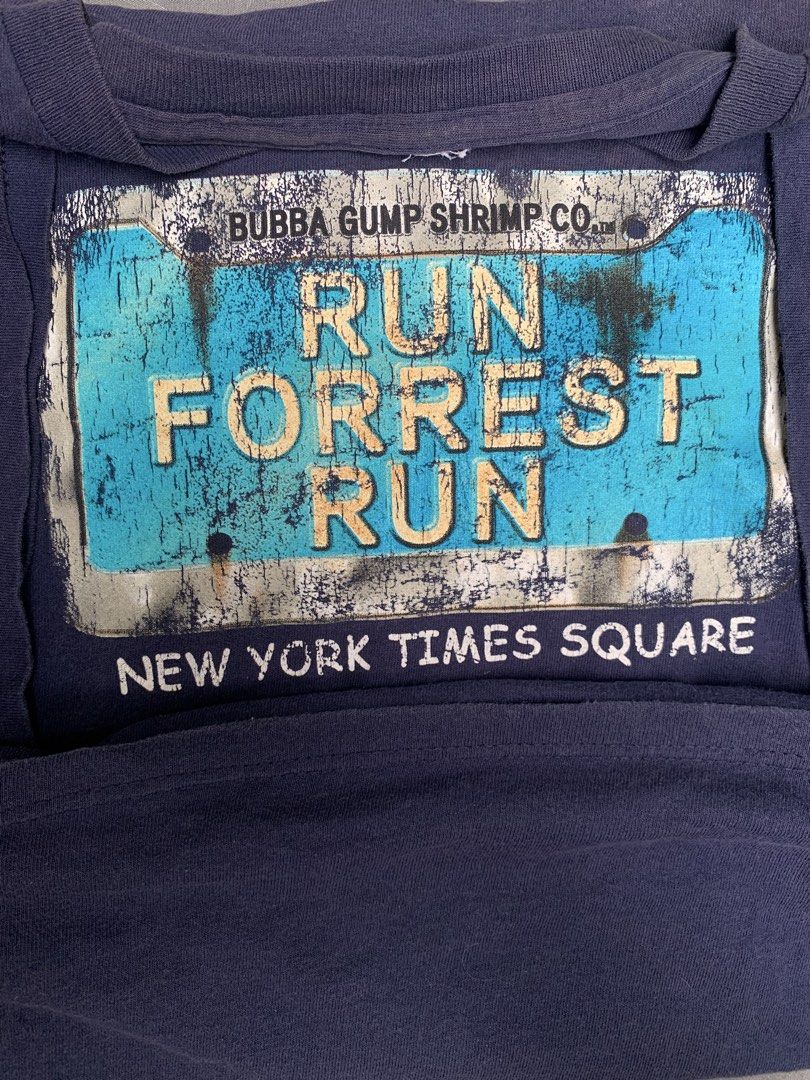 Bubba Gump Shrimp Co Times Square Movie Tee (Category: Tshirts & Polo Shirts ) located in General Santos City (Dadiangas). Submitted by eleftheria_thrifts (Listing ID 1438999821, Image 2). Description: Bubba Gump Shrimp Co. Forrest Gump Movie Tee | New York Times Square | Big front license plate print | “Stop Forrest Stop” back print | fair condition! 🏃 W x L: [21.5] x [25.5] Size Large on tag • Era: Vintage Pop Culture / Movie Merch (Times Squa