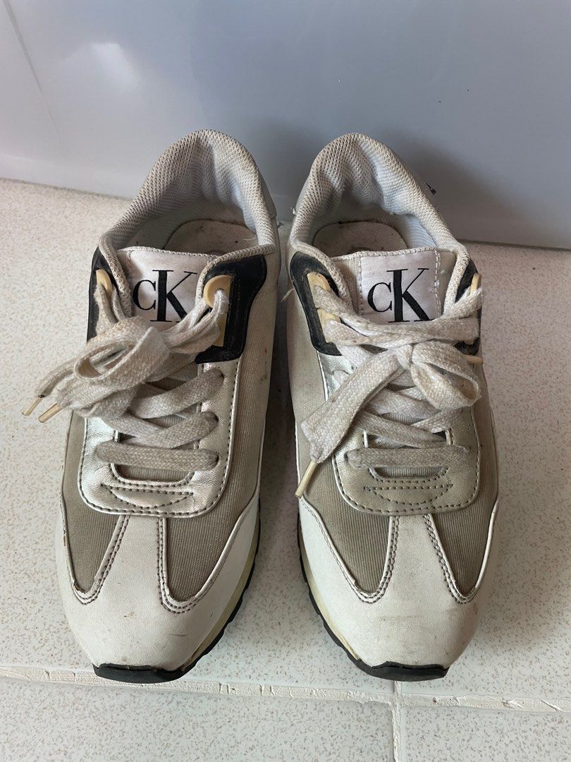Calvin Klein sneakers (Category: Sneakers) located in Dasmarinas. Submitted by glamsofmerci (Listing ID 1438929829, Image 1). Description: Please manage expectations, this is a preloved item Bought in the US Needs cleaning MOP: Gcash, Maya, BPI MOD: Lalamove, J&T SF to be shouldered by buyer 📍Dasmariñas, Cavite.
