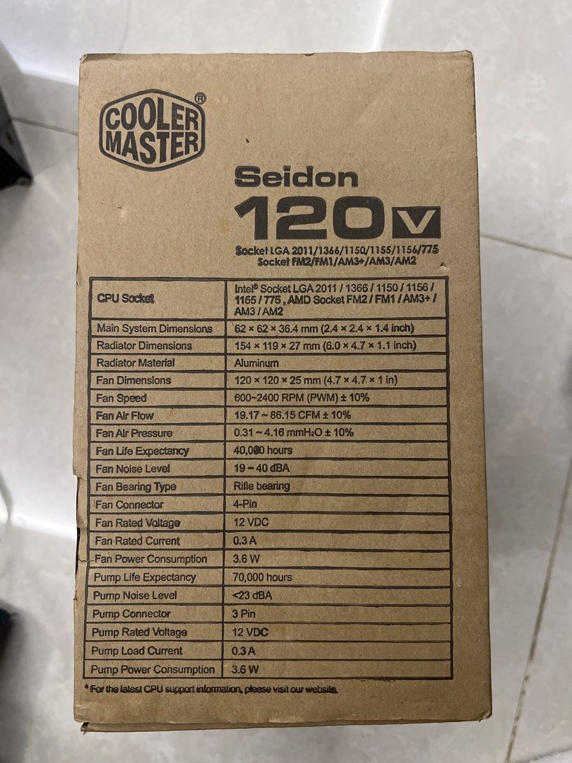 Cooler Master Seidon 120V Liquid CPU Cooler459546562292633601