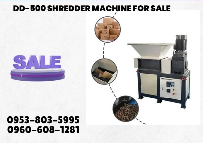 DD-500 shredder machine for sale (Category: Everything Else Others) located in Caloocan City. Submitted by javierchec55656 (Listing ID 1438964831, Image 1). Description: •Technical parameter: •Motor: 7.5KW / 1 •Reducer: K97 / 1 •Blade: ∅ 1 8 0 *20 / 25 / •Spacer: ∅ 1 8 0 *20 / 25 •Main shaft: ∅ 6 0 / 2 •Feeding port: 600*700*400mm •Output port: 500*500mm •Electric cabinet, microcomputer control •PLC control: Mitsubishi •Capacity: 400-600kg/h •Dim
