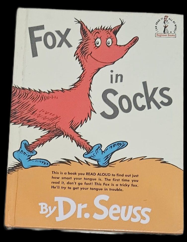 Dr. Seuss Fox in Socks Book (Category: Children's Books) located in Makati City. Submitted by xzyche (Listing ID 1439009247, Image 1). Description: Perfect for beginner readers.