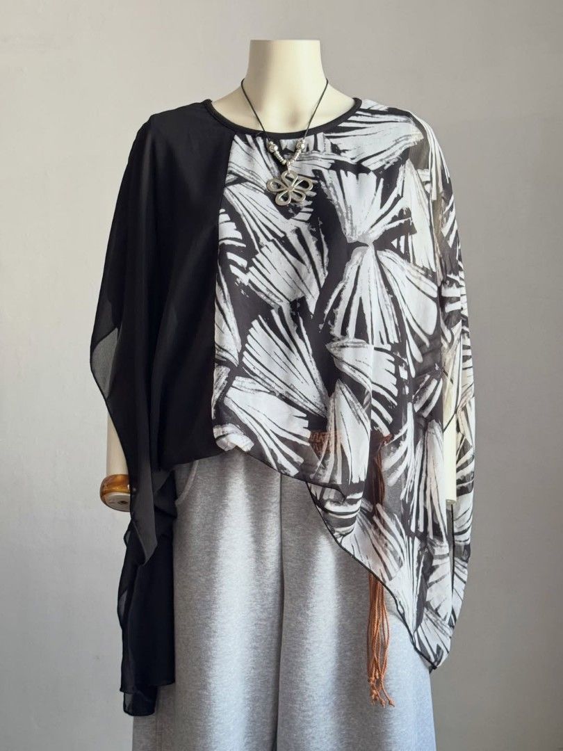 fave draped asymmetrical batwing top/mini dress (Category: Blouses) located in Legazpi City. Submitted by z.ehranicole (Listing ID 1439001491, Image 1). Description: - medium to xl.
