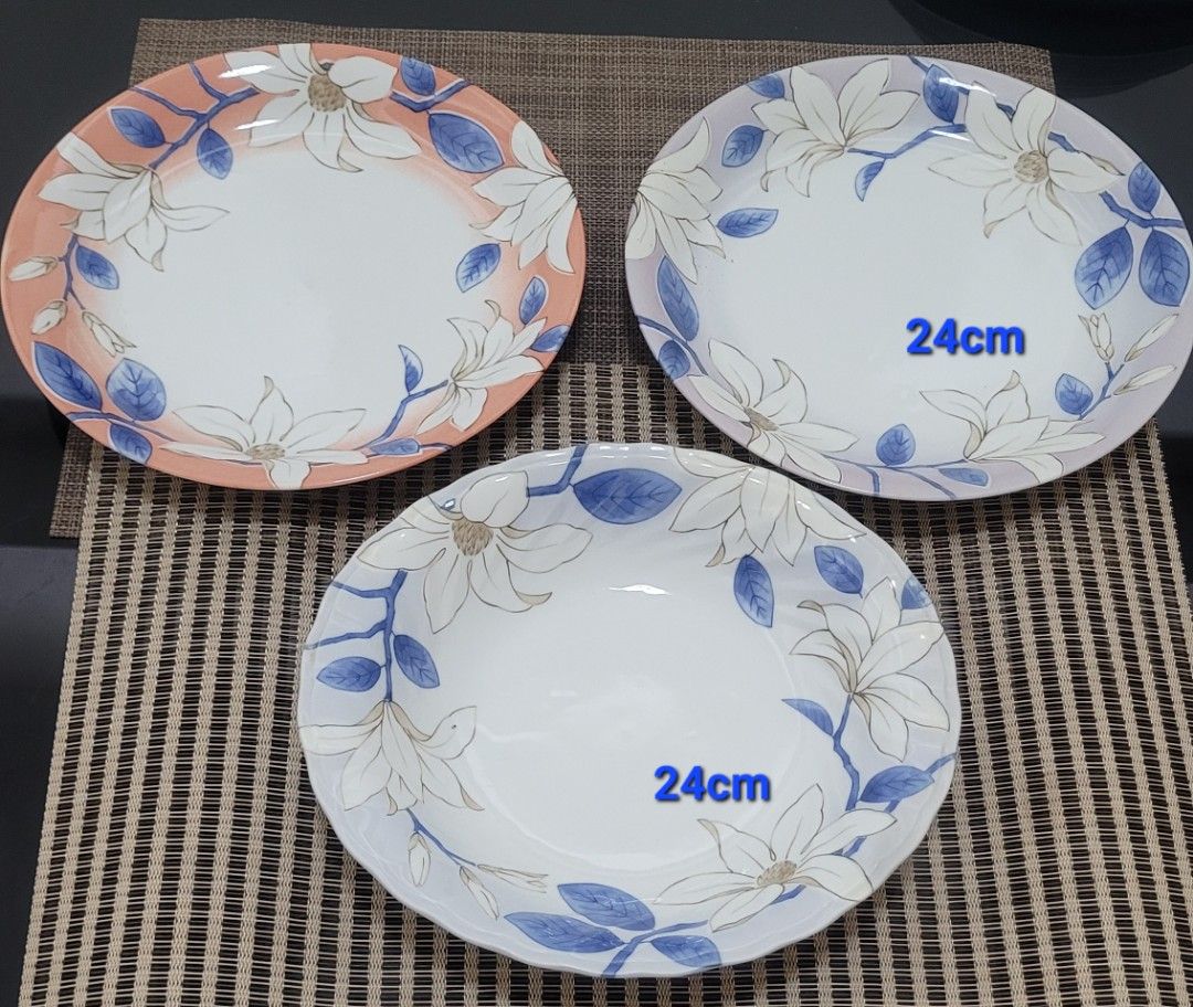 Floral Design Ceramic Plates - 24cm459390366798981120