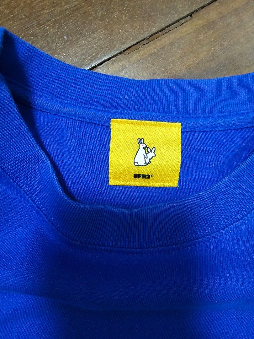 FR2 Smoke Now Cry Later T-shirt (Category: Tshirts & Polo Shirts ) located in Quezon City. Submitted by supergv (Listing ID 1438920728, Image 3). Description: - FR2 Blue T-shirt (21x28) - Graphic print on front and back - Back print: "Smoke Now Cry Later" with rabbit graphics - Small FR2 logo on sleeve.