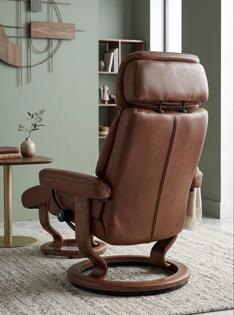 Genuine Leather Recliner with Ottoman Set (Category: Sofas) located in Taguig. Submitted by aa_decluttering (Listing ID 1439004680, Image 2). Description: Recliner Seat with Ottoman Genuine Leather 4 sets available Shipping fee shouldered by the buyer .