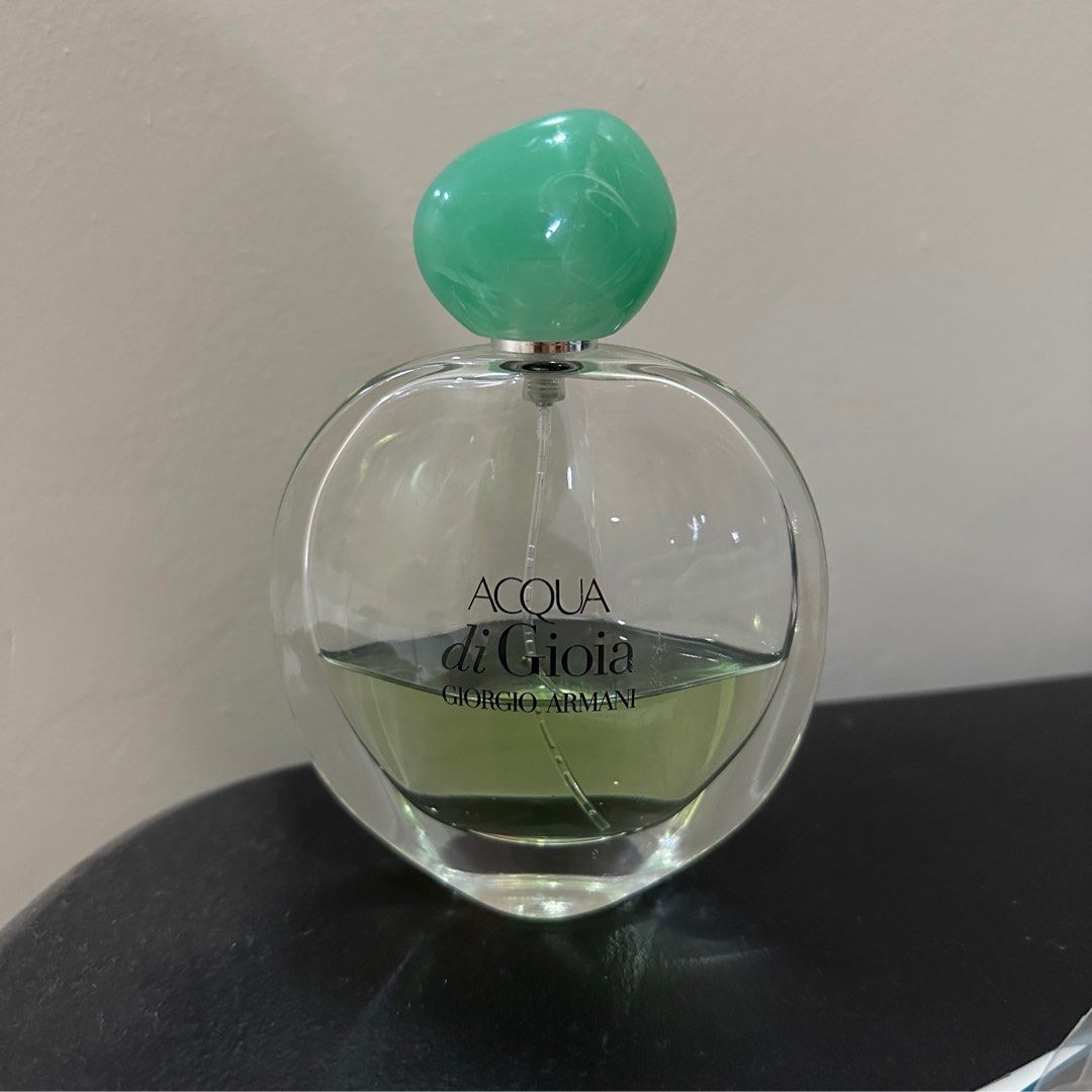 Giorgio Armani Acqua di Gioia (Category: Fragrance & Deodorants) located in San Fernando. Submitted by chweez (Listing ID 1439020258, Image 1). Description: Giorgio Armani Acqua di Gioia EDP Approximately 20 ml left. No box.