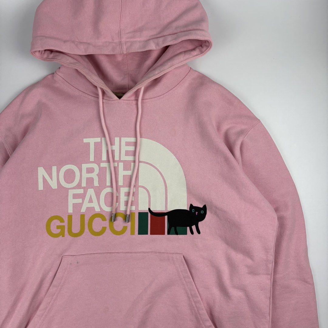 Gucci - The North Face - Hoodie Jacket (Category: Luxury Apparel) located in Bacolod City. Submitted by cast.archives (Listing ID 1438914859, Image 2). Description: Gucci - The North Face - Hoodie Jacket Size: Xs fits Medium Condition: Good Flaw: Dirt (need wash) Width: 24" Length: 26".