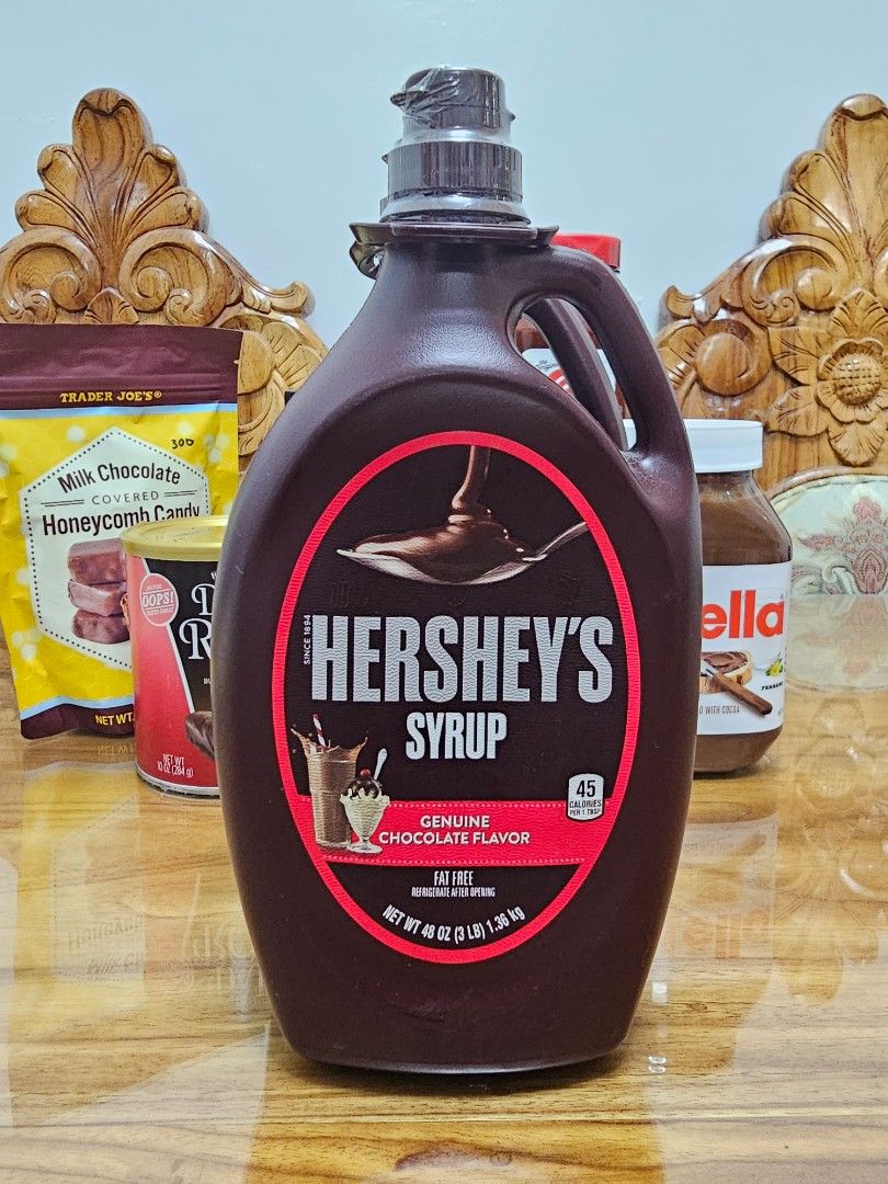 Hershey's Syrup Genuine Chocolate Flavor (Category: Other Food & Drinks) located in Angono. Submitted by adclos (Listing ID 1438916700, Image 1). Description: - Hershey's Genuine Chocolate Syrup - Large 48 oz (1.36 kg) bottle - Delicious chocolate flavor - Great for ice cream, milk, and more GET 2 bottles for 1,500 ONLY.