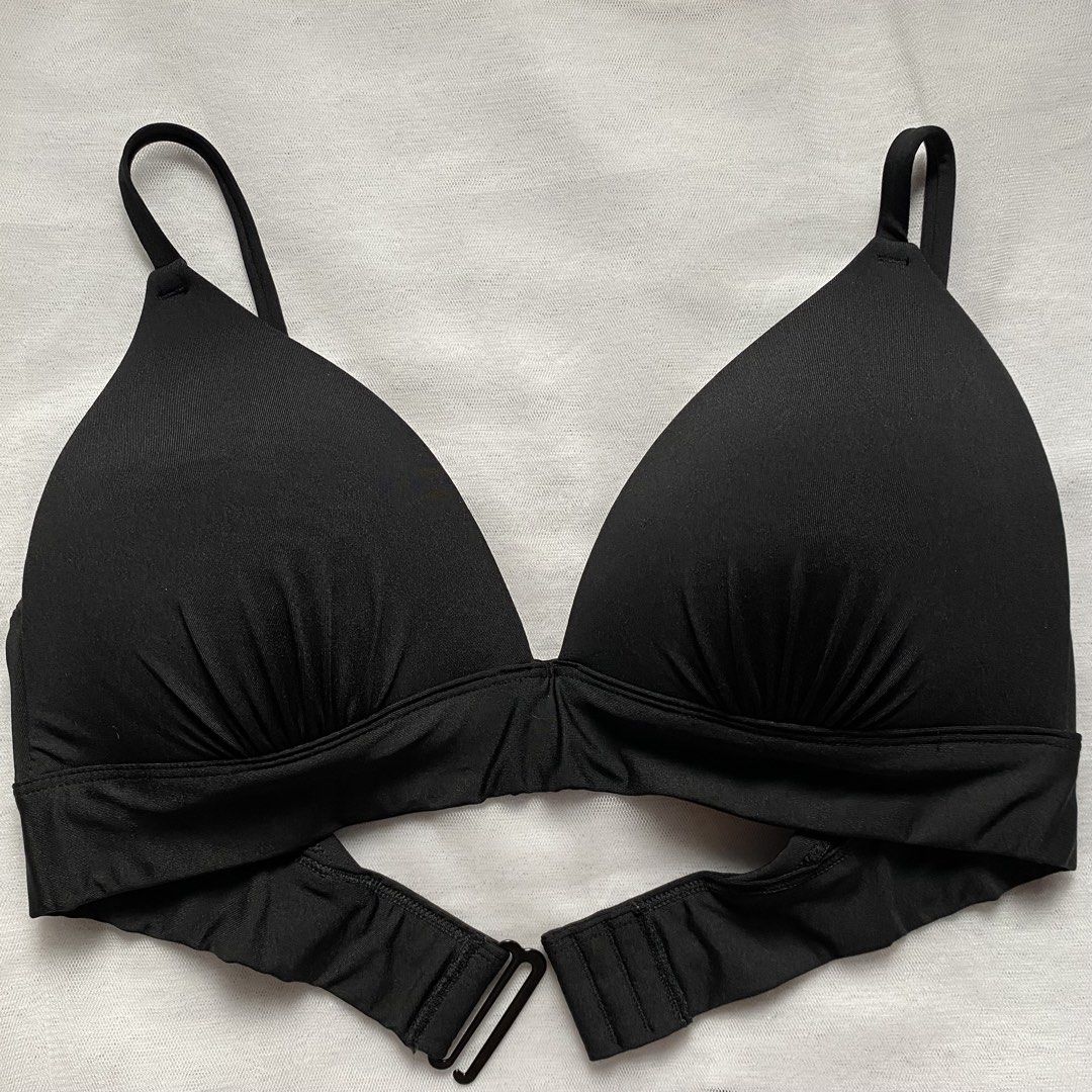 H&M Black Bikini Top (Category: Bikinis & Swimsuits) located in Makati City. Submitted by imsuli (Listing ID 1438925945, Image 1). Description: ෆ H&M black bikini top ෆ Tried once but not my size ෆ Size: EUR 42 / US 10 / CA 10 / CN C80 ෆ Features: Adjustable straps, clasp closure ෆ Material: Polyamide and elastane blend .