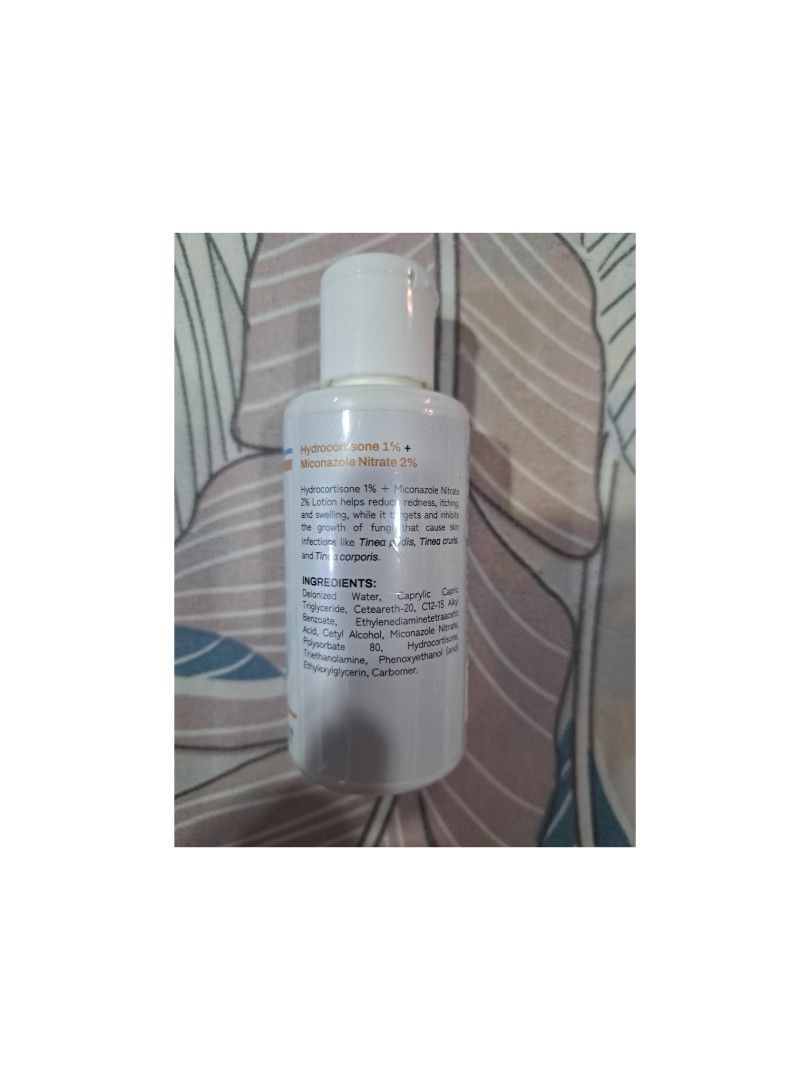 Hydrocortisone + Miconazole Nitrate Cream 60ml (Category: Face Care) located in Legazpi City. Submitted by alyblueberyl (Listing ID 1438919803, Image 3). Description: 90% full Bought it 01/2026 for 650 pesos Exp: 12/2027 Prescribed for my itchy skin with rashes.