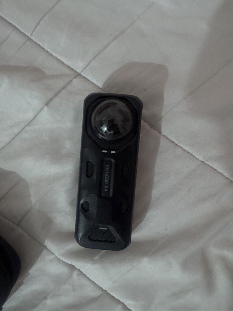 Insta360 X4 360 Action Cam (Category: Cameras) located in Las Pinas. Submitted by _potatoee (Listing ID 1438969675, Image 1). Description: Insta360 X4 360-degree action camera Captures immersive 360-degree footage - Includes essential accessories: - 256 gb memory card - 114 cm Selfie stick - Protective case with lens cloth - Motorcycle clamp - Extra battery - Charging cable - Screen protector - Protective pouch - Comes with the original box.