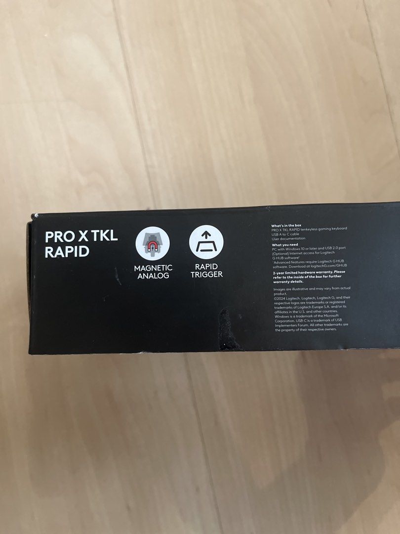 Logitech G Pro X TKL Rapid Mechanical Keyboard (Category: Computer Keyboard) located in Singapore. Submitted by cosmicstorm-01d3 (Listing ID 1438972785, Image 3). Description: - Brand new Logitech G Pro X TKL Rapid mechanical keyboard. - Features magnetic analog and rapid trigger. - Comes in original packaging. - Perfect for gaming and everyday use. - Selling because I have an extra keyboard..