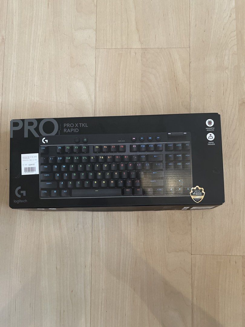 Logitech G Pro X TKL Rapid Mechanical Keyboard (Category: Computer Keyboard) located in Singapore. Submitted by cosmicstorm-01d3 (Listing ID 1438972785, Image 1). Description: - Brand new Logitech G Pro X TKL Rapid mechanical keyboard. - Features magnetic analog and rapid trigger. - Comes in original packaging. - Perfect for gaming and everyday use. - Selling because I have an extra keyboard..