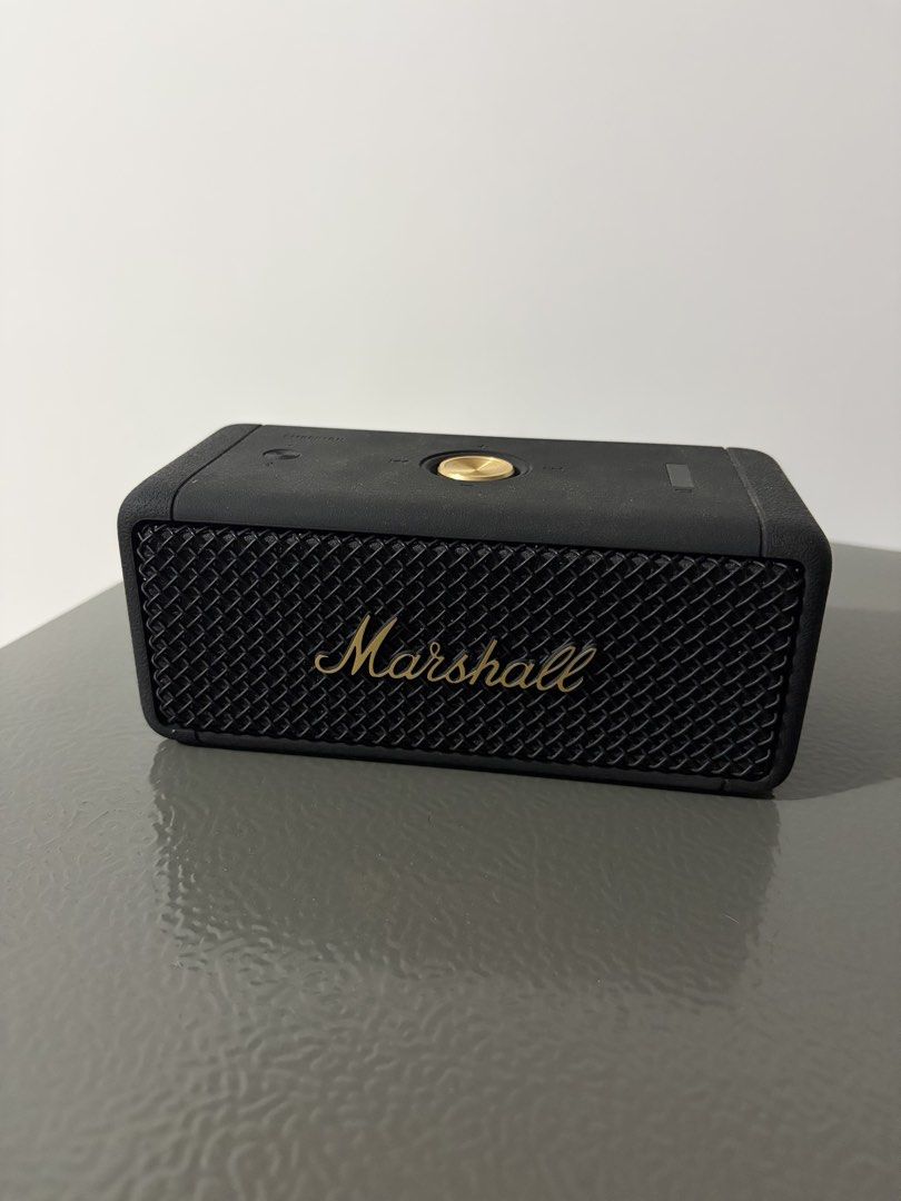 Marshall Emberton speaker (Category: Soundbars, Speakers & Amplifiers) located in Mandaluyong City. Submitted by j.mnlph (Listing ID 1439060222, Image 1). Description: Marshall Emberton speaker (with cable charger).