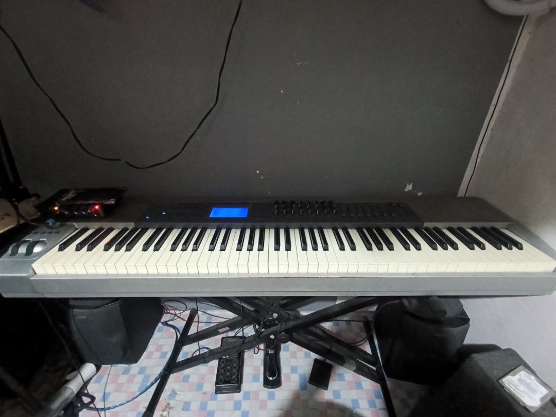 M-Audio Keystation Pro 88 MIDI Controller (Category: Musical Instruments) located in Muntinlupa City. Submitted by seanramos643 (Listing ID 1439064876, Image 1). Description: For Sale or Swap Available for swapping to other items -88 Keys Midi Keyboard -24 Assignable Knobs -22 Assignable Buttons -9 Assignable 60mm Faders -Pitch Bend -Modulation wheel -Midi in and out -USB Midi Controller Inputs -Foot switch -Sustain -Expression Pedal No Issues al