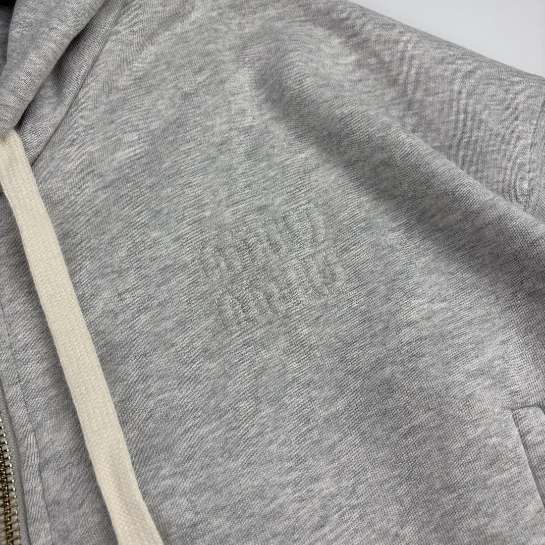 Miu Miu Oversized Crop Hoodie Jacket (Category: Coats, Jackets and Outerwear) located in Bacolod City. Submitted by cast.archives (Listing ID 1438914463, Image 3). Description: Miu Miu Oversized Crop Hoodie Jacket Size: 38 Condition: Excellent Flaw: Need wash Width: 24" Length: 21".