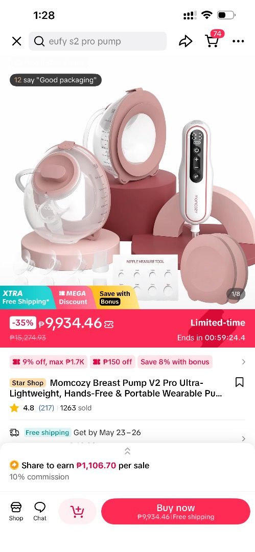 Momcozy V2 Pro (Category: Baby Monitors) located in Caloocan City. Submitted by steph.yyy.yuuu (Listing ID 1438945820, Image 2). Description: Momcozy V2 Pro BRANDNEW & SEALED With warranty, complete inclusions With freebies: Dr isla Manual breastpump & Nail trimmer 8,000 (nego) Can do lalamove & J&T.