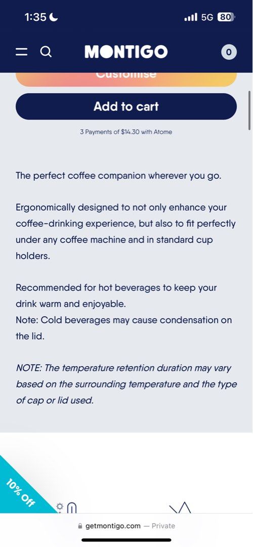 Montigo Sense Coffee Cup - Black - 16oz459712565126768641