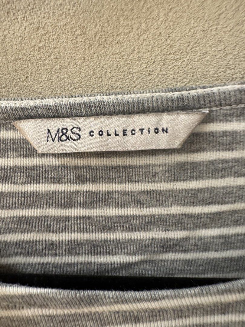 M&S Collection Striped Long Sleeve Top (Category: Longsleeves) located in San Juan City. Submitted by outwithit (Listing ID 1439015898, Image 2). Description: Dm for more information -More pictures about the product -Close up pictures -Type of material RFS: Decluttering Can negotiate if buying 2 or more items Delivery fee will be shouldered by buyer Stretchy material .