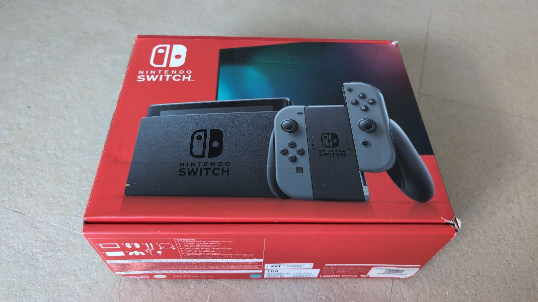 Nintendo Switch Console (Category: Nintendo) located in Baliuag. Submitted by silverowl_276a42 (Listing ID 1438974072, Image 1). Description: - Only used docked for Ringfit - Nintendo Switch console included - Comes with Joy-Con controllers - Includes: - Console - Dock - Joy-Con grip - AC adapter - Joy-Con straps - Also includes a Dust-Proof Kit - Controller grip included - All items are in original packaging.