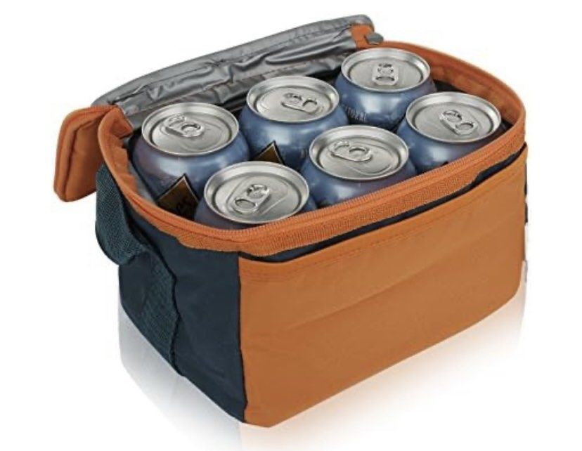Nu by Blue Avocado Small Cooler 4.2L (Category: Food Organization & Storage) located in Pasig City. Submitted by nakamuraka (Listing ID 1438892505, Image 2). Description: Nu by Blue Avocado Insulated Cooler Bag -Color: Orange/Green Pine - Holds up to 6 cans - 4.2L capacity - Zipper closure - Easy-carry handle - Vibrant orange and blue design - Ideal for picnics, beach trips, and everyday use .