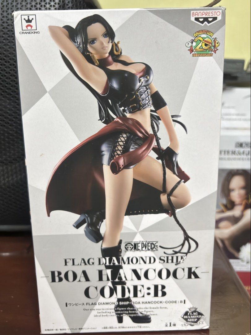 One Piece Flag Diamond Ship Boa Hancock Code: B Figure (Category: Toys & Games) located in Manila. Submitted by nikashoppe (Listing ID 1438975108, Image 1). Description: One Piece - Flag Diamond Ship: Boa Hancock (mibs) ✨ condition: sealed & authentic ✨ manufacturer: banpresto.
