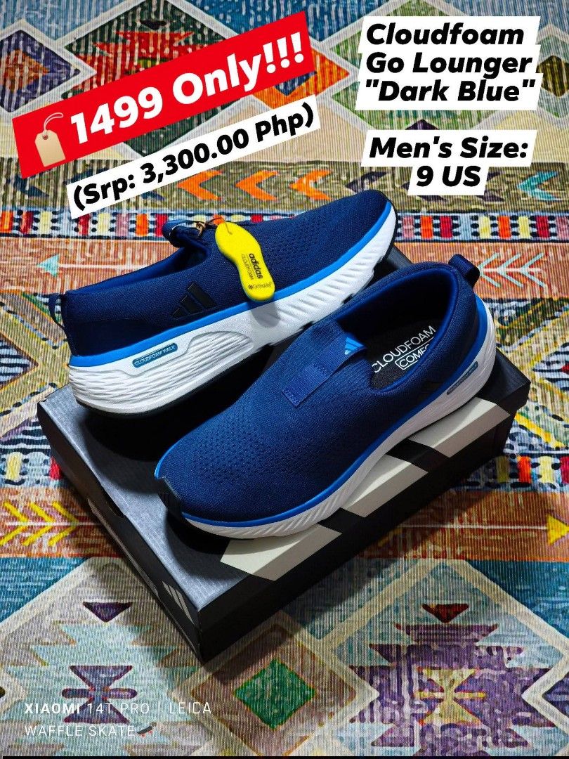 Original & Brand New Adidas Cloudfoam GO Lounger "Dark Blue" (Category: Sneakers) located in Iloilo. Submitted by jondhielanfernee (Listing ID 1438960951, Image 1). Description: Cloudfoam Go Lounger "Dark Blue" ♂️(M) Size: 9 US 🔖1499 Only‼️ ❌(Srp: 3,3OO.OO Php) "ON HAND" Ready Pairs 1OO% 0riginal (M0ney Back If Proven F@ke) Brand New Complete With Box Location: Lapaz Iloilo City NO Physical Store For Pick-Up/Checking: In front Of Lapaz Plaza (An