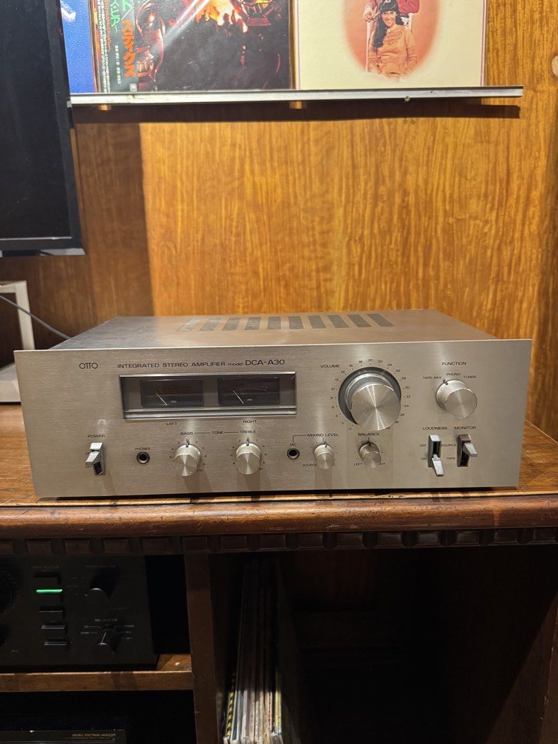 OTTO (Sanyo) Stereo Amplifier DCA-A30 (Category: Soundbars, Speakers & Amplifiers) located in Antipolo. Submitted by deanaudioguy02 (Listing ID 1438911865, Image 2). Description: The OTTO (Sanyo) DCA-A30 is a vintage Japanese-made integrated stereo amplifier from the 1970s, highly regarded for its warm analog sound and distinct retro design. Price: 11,000 Pesos❗️ Replaced: Blue LED light All Working no issues! Specifications: Item Brand: Otto (Sa