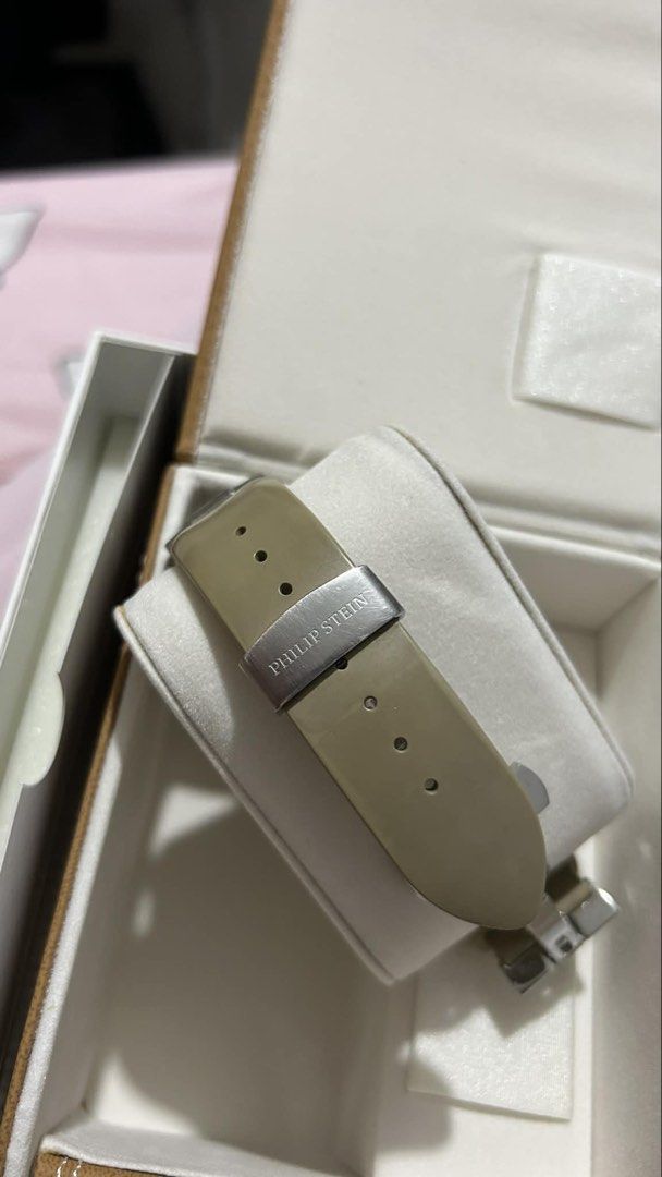 Philip Stein Signature Watch (Category: Women's Watches) located in Manila. Submitted by misslinpo (Listing ID 1438999649, Image 2). Description: FOR SALE: Philip Stein Signature Watch Elegant and timeless Selling this authentic Philip Stein watch in a beautiful neutral beige/nude silicone strap with silver-tone case. Features the brand’s signature dual-time dial design — classy, unique, and perfect for everyday wear or dressier occasions. 📌 Con
