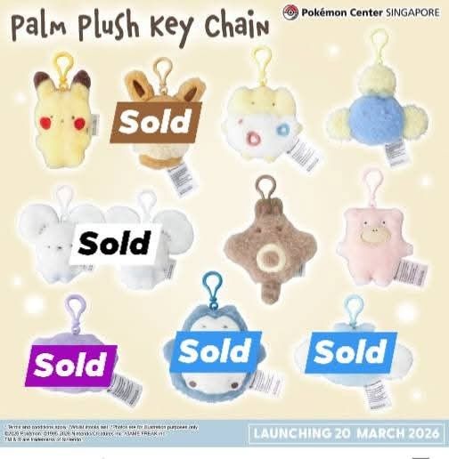 Pokemon Center Palm Plush Key Chain (Category: Plushies & Soft Toys) located in Malabon City. Submitted by apatoys (Listing ID 1438915070, Image 1). Description: - Pokemon Center Palm Plush Key Chains Remaining brandnew POKEMON CENTER (SG) No more pasabuy fee. Balik puhunan nlng Need funds Palm plush key chain - 500 each ***** Original price 9SGD + Conversion fee + CC fee - Features Pikachu and other Pokemon characters - Each key chain includes a