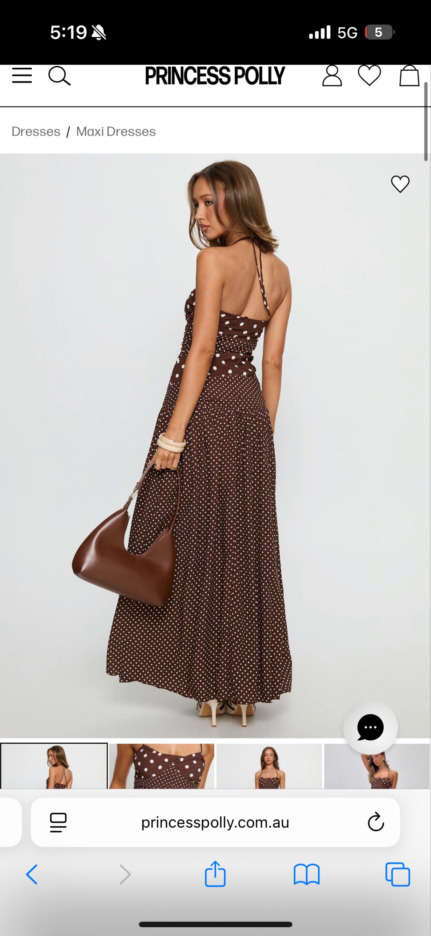 brown & white polka dot dress Clara Dress main image 0