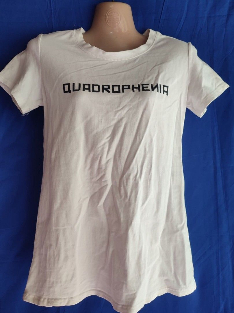 quadrophenia print roundneck white tshirt (Category: Shirts) located in Bontoc. Submitted by irene_banganan (Listing ID 1438944053, Image 1). Description: quadrophenia print roundneck white tshirt small to medium makapal as in, nice quality no flaws in perfect condition.